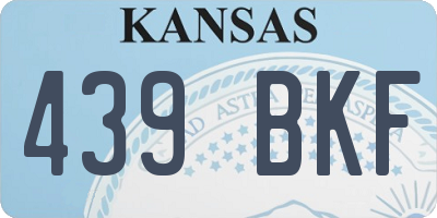KS license plate 439BKF