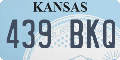 KS license plate 439BKQ