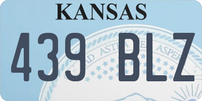 KS license plate 439BLZ