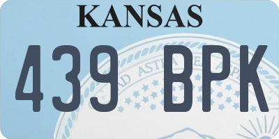 KS license plate 439BPK