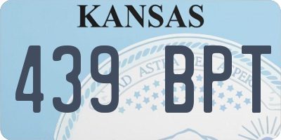 KS license plate 439BPT
