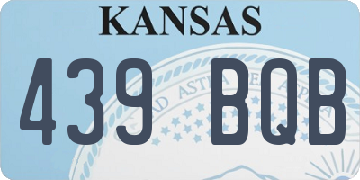 KS license plate 439BQB