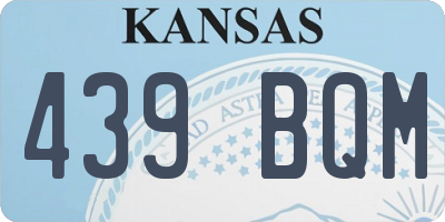 KS license plate 439BQM
