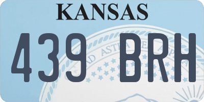 KS license plate 439BRH