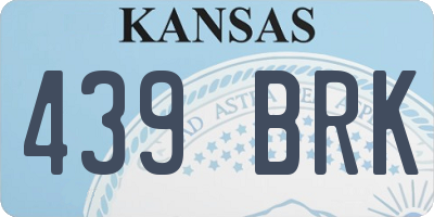 KS license plate 439BRK