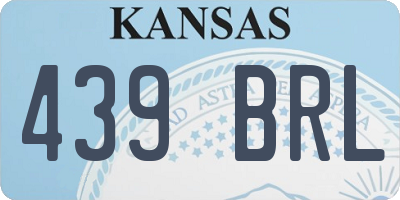 KS license plate 439BRL