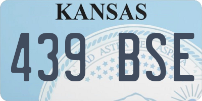 KS license plate 439BSE
