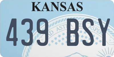 KS license plate 439BSY