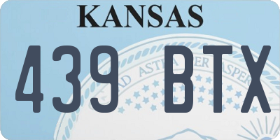 KS license plate 439BTX
