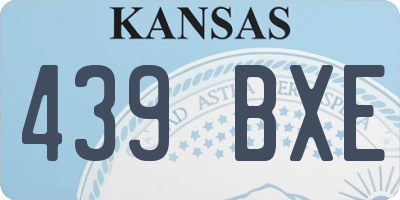 KS license plate 439BXE