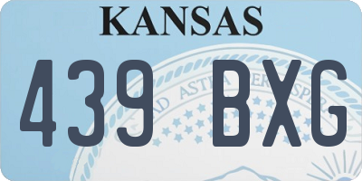 KS license plate 439BXG
