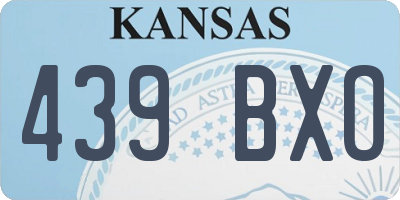 KS license plate 439BXO