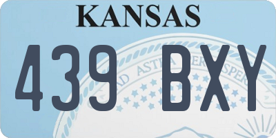 KS license plate 439BXY