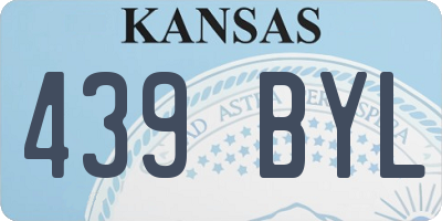 KS license plate 439BYL