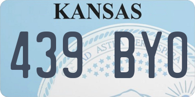 KS license plate 439BYO