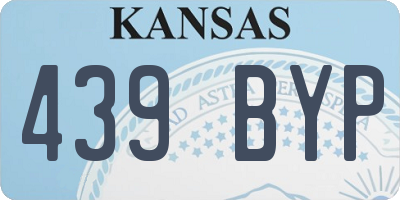 KS license plate 439BYP