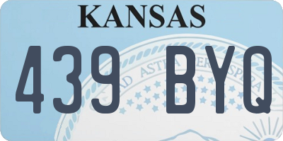 KS license plate 439BYQ