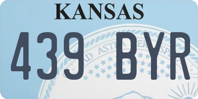 KS license plate 439BYR