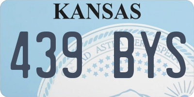 KS license plate 439BYS