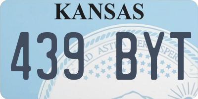 KS license plate 439BYT