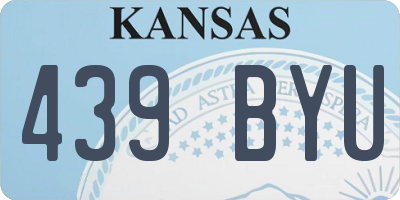 KS license plate 439BYU