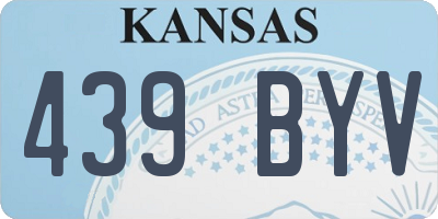 KS license plate 439BYV