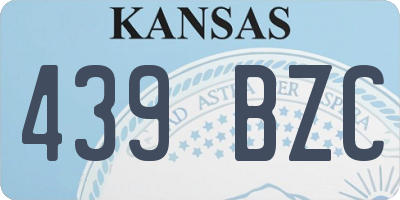 KS license plate 439BZC