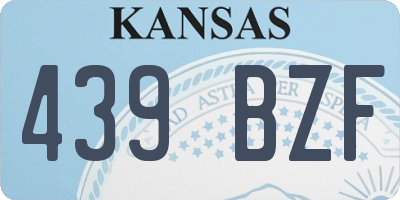 KS license plate 439BZF