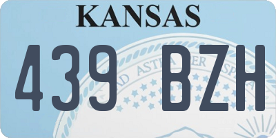 KS license plate 439BZH