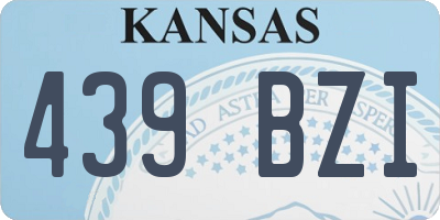 KS license plate 439BZI