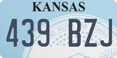 KS license plate 439BZJ