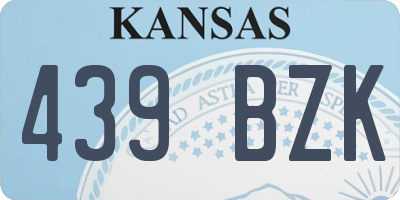 KS license plate 439BZK