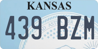 KS license plate 439BZM