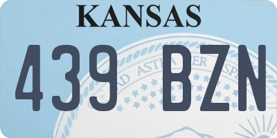 KS license plate 439BZN