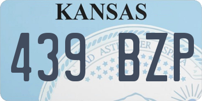 KS license plate 439BZP
