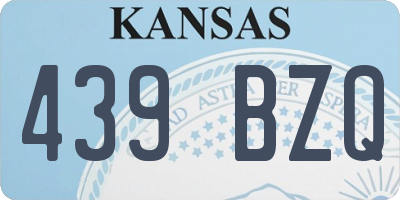 KS license plate 439BZQ