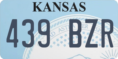 KS license plate 439BZR