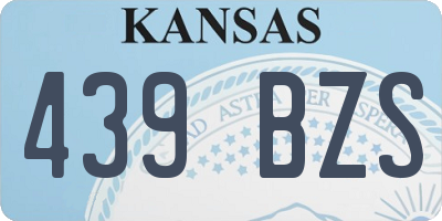 KS license plate 439BZS