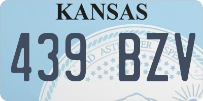 KS license plate 439BZV