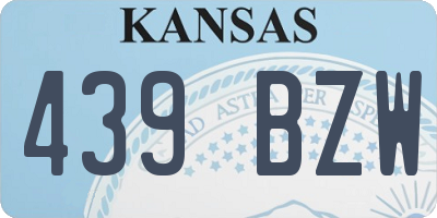 KS license plate 439BZW