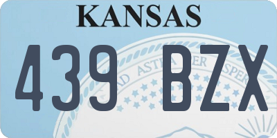 KS license plate 439BZX