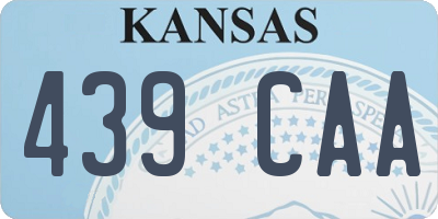 KS license plate 439CAA