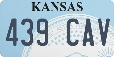 KS license plate 439CAV