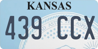KS license plate 439CCX