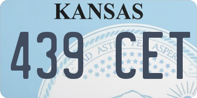 KS license plate 439CET