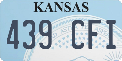 KS license plate 439CFI