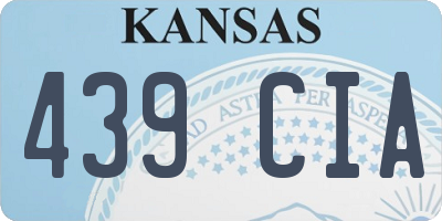 KS license plate 439CIA