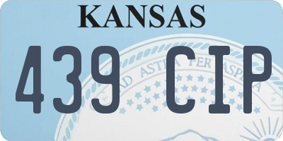 KS license plate 439CIP