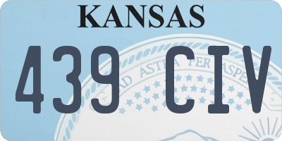 KS license plate 439CIV