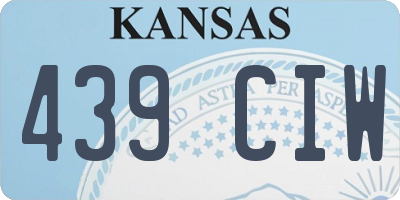 KS license plate 439CIW